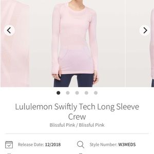 Lululemon Swiftly Tech Long Sleeve